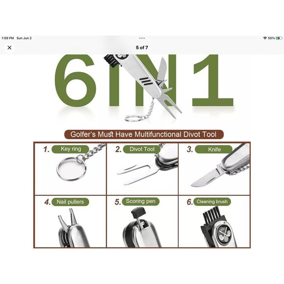 Jiskan Pro Golf Kit Storage Case, Golf Balls, Rangefinder, Golf T's, Brush, Etc. - Picture 4 of 9